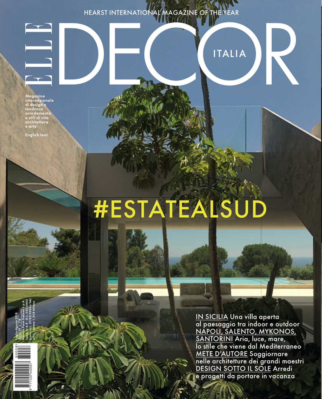 Articolo su Elle Decor – Luglio 2018