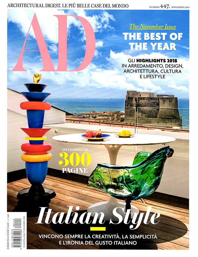 Articolo su ARCHITECTURAL DIGEST – novembre 2018